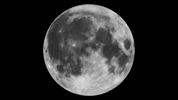 This composite image of the moon was constructed using Clementine data from 1994. Credit: NASA