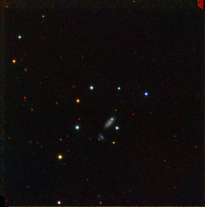 Caption: The supernova PTF 11kx can be seen as the blue dot on the galaxy. The image was taken when the supernova was near maximum brightness by the Faulkes Telescope North. The system is located approximately 600 million light years away in the constellation Lynx. Credit: BJ Fulton (Las Cumbres Observatory Global Telescope Network) Caption: The supernova PTF 11kx can be seen as the blue dot on the galaxy. The image was taken when the supernova was near maximum brightness by the Faulkes Telescope North. The system is located approximately 600 million light years away in the constellation Lynx. Credit: BJ Fulton (Las Cumbres Observatory Global Telescope Network)