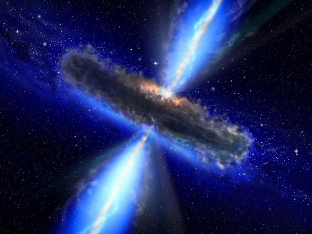 Artist's concept of a dusty torus, or donut, of accreting material fueling a quasar. A quasar is an active supermassive black hole. Image credit: NASA/ESA Artist's concept of a dusty torus, or donut, of accreting material fueling a quasar. A quasar is an active supermassive black hole. Image credit: NASA/ESA