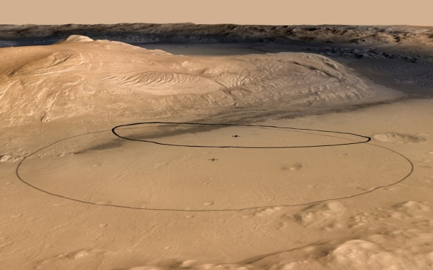 Revised landing target for Curiosity Revised landing target for Curiosity