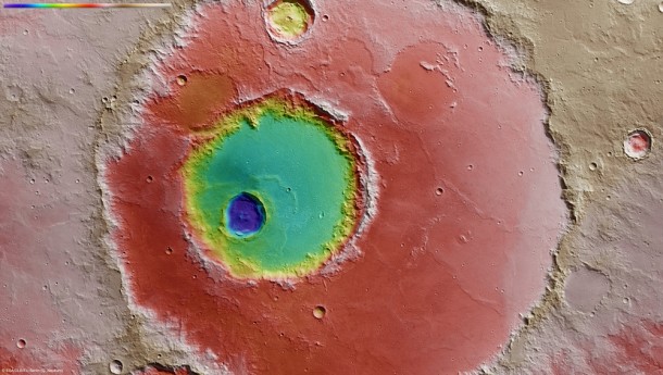 Topographical view of Hadley crater Topographical view of Hadley crater