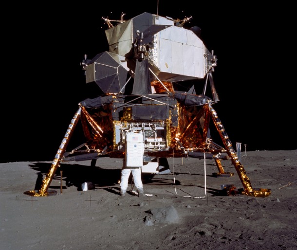 Using the lessons of the Apollo era and robotic missions to Mars, NASA scientists and engineers are studying the hazards involved in any extraterrestrial landings. They are seeking ways avoid the rocks and soil visible in the foreground of this image of Buzz Aldrin working at the lunar module during the Apollo 11 moonwalk in July 1969. Photo credit: NASA/Neil Armstrong Using the lessons of the Apollo era and robotic missions to Mars, NASA scientists and engineers are studying the hazards involved in any extraterrestrial landings. They are seeking ways avoid the rocks and soil visible in the foreground of this image of Buzz Aldrin working at the lunar module during the Apollo 11 moonwalk in July 1969. Photo credit: NASA/Neil Armstrong