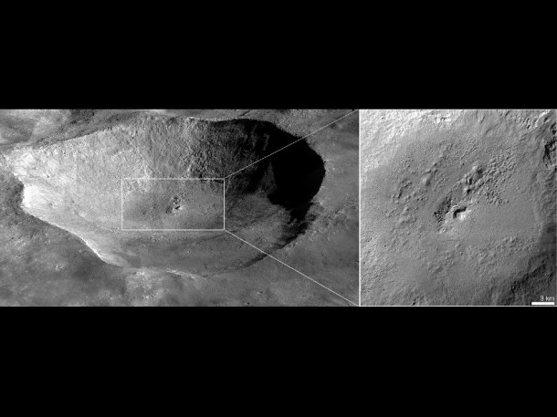Most Spectacularly Preserved Pitted Terrain on Vesta This perspective view of Marcia crater on the giant asteroid Vesta shows the most spectacularly preserved example of "pitted terrain," an unexpected discovery in data returned by NASA's Dawn mission. Image credit: NASA/JPL-Caltech/UCLA/MPS/DLR/IDA/JHUAPL Most Spectacularly Preserved Pitted Terrain on Vesta This perspective view of Marcia crater on the giant asteroid Vesta shows the most spectacularly preserved example of "pitted terrain," an unexpected discovery in data returned by NASA's Dawn mission. Image credit: NASA/JPL-Caltech/UCLA/MPS/DLR/IDA/JHUAPL