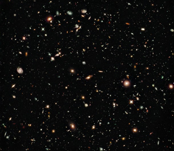 This image from 2009 shows an updated version of the Hubble Ultra Deep Field. The new eXtreme Deep Field could be considered a more detailed view of a portion of this image. (Credit: NASA; ESA; G. Illingworth, UCO/Lick Observatory and the University of California, Santa Cruz; R. Bouwens, UCO/Lick Observatory and Leiden University; and the HUDF09 Team) This image from 2009 shows an updated version of the Hubble Ultra Deep Field. The new eXtreme Deep Field could be considered a more detailed view of a portion of this image. (Credit: NASA; ESA; G. Illingworth, UCO/Lick Observatory and the University of California, Santa Cruz; R. Bouwens, UCO/Lick Observatory and Leiden University; and the HUDF09 Team)