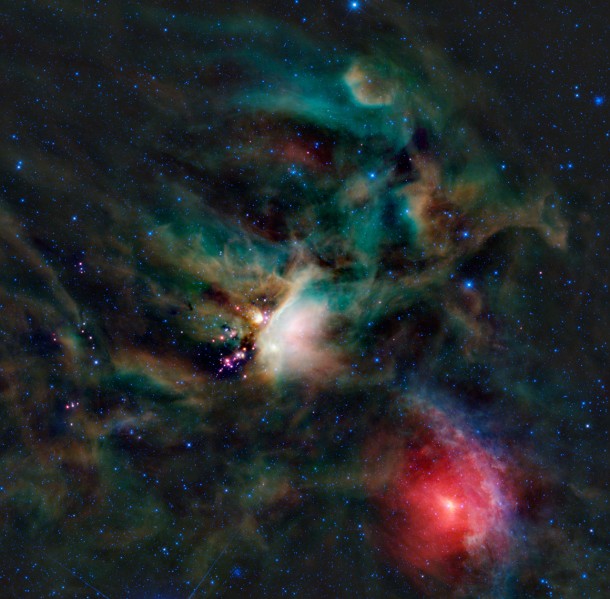 Infrared view of the Rho Ophiuchi star-forming region  Credit:  NASA/JPL-Caltech/WISE Team