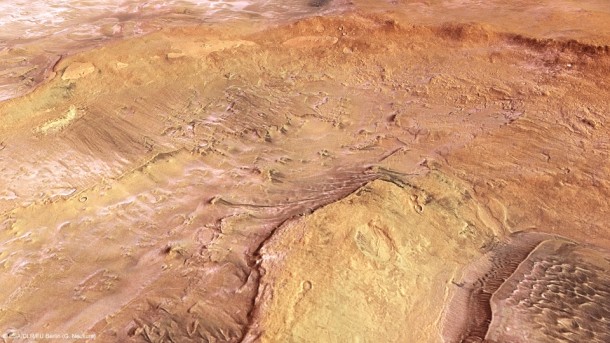 Argyre and Hooke Crater perspective view Argyre and Hooke Crater perspective view