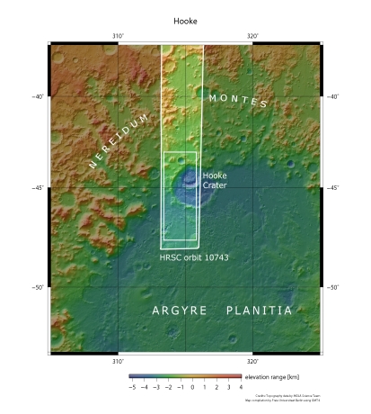 Argyre and Hooke Crater in context Argyre and Hooke Crater in context