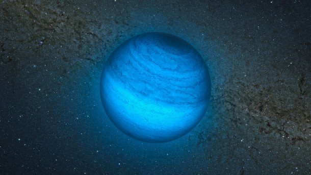 Artist’s impression of the free-floating planet CFBDSIR J214947.2-040308.9 Artist’s impression of the free-floating planet CFBDSIR J214947.2-040308.9