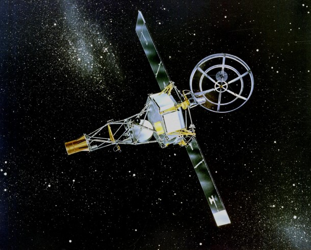 Mariner 2 was the world's first successful interplanetary spacecraft. Launched August 27, 1962, on an Atlas-Agena rocket, Mariner 2 passed within about 34,000 kilometers (21,000 miles) of Venus, sending back valuable new information about interplanetary space and the Venusian atmosphere. Image Credit: NASA/JPL Mariner 2 was the world's first successful interplanetary spacecraft. Launched August 27, 1962, on an Atlas-Agena rocket, Mariner 2 passed within about 34,000 kilometers (21,000 miles) of Venus, sending back valuable new information about interplanetary space and the Venusian atmosphere. Image Credit: NASA/JPL