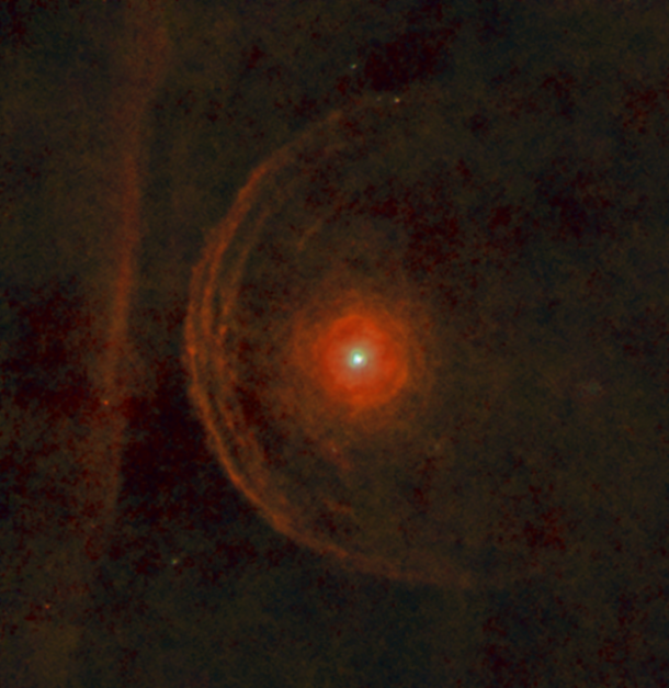 Betelgeuse’s enigmatic environment  Copyright ESA/Herschel/PACS/L. Decin et al