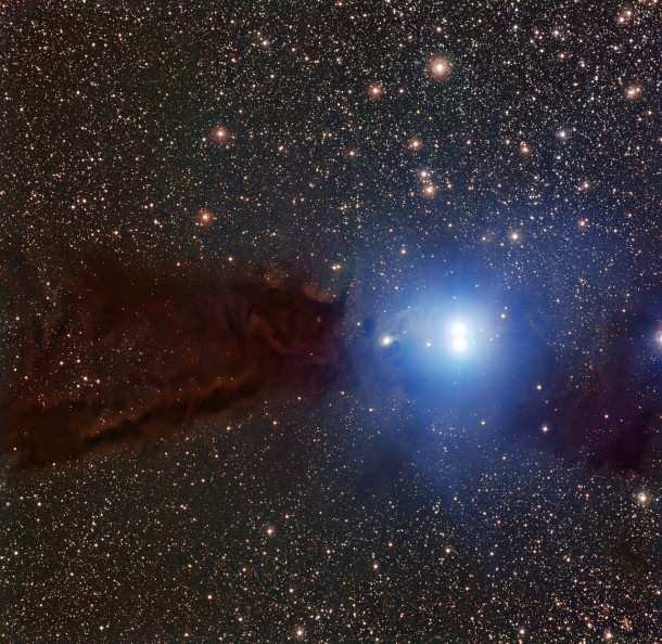 The Lupus 3 dark cloud and associated hot young stars  Credit: ESO/F. Comeron