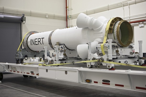 The Launch Abort System that will be used for Exploration Flight Test-1 arrived recently at NASA's Kennedy Space Center. The test flight will not include an active LAS since no astronauts will be onboard the spacecraft. Photo credit: NASA/Dimitri Gerondidakis The Launch Abort System that will be used for Exploration Flight Test-1 arrived recently at NASA's Kennedy Space Center. The test flight will not include an active LAS since no astronauts will be onboard the spacecraft. Photo credit: NASA/Dimitri Gerondidakis