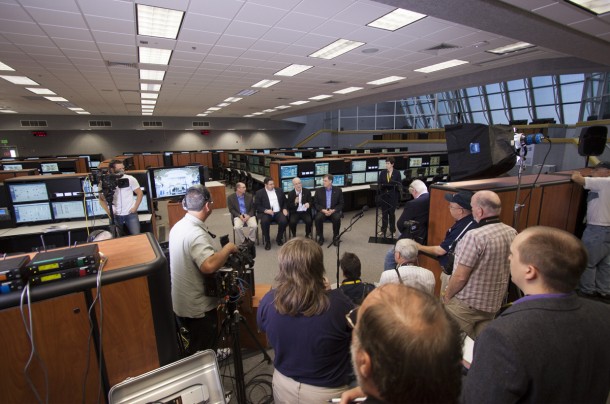 NASA officials detail progress toward a September 2014 flight test called Exploration Flight Test-1 or EFT-1 as part of the agency's goal of launching astronauts into deep space. Photo credit: NASA/Jim Grossmann NASA officials detail progress toward a September 2014 flight test called Exploration Flight Test-1 or EFT-1 as part of the agency's goal of launching astronauts into deep space. Photo credit: NASA/Jim Grossmann