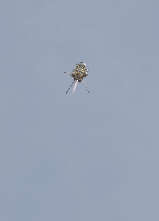 The Xombie technology demonstration rocket soars aloft, ascending more than 1,600 feet above ground and moving almost 1,000 feet laterally, guided by Draper Labs' GENIE navigation and control system. The Xombie technology demonstration rocket soars aloft, ascending more than 1,600 feet above ground and moving almost 1,000 feet laterally, guided by Draper Labs' GENIE navigation and control system.