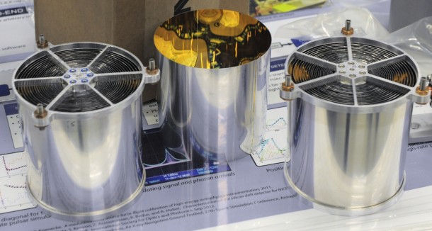 These nested shells of X-ray mirrors will fly on a new two-in-one instrument that will study neutron stars and demonstrate X-ray navigation. Credit: Pat Izzo These nested shells of X-ray mirrors will fly on a new two-in-one instrument that will study neutron stars and demonstrate X-ray navigation. Credit: Pat Izzo