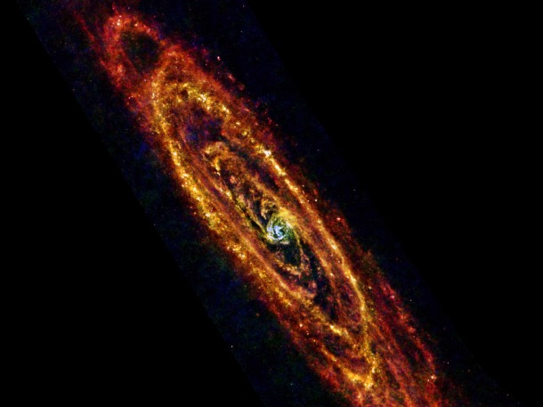 Andromeda, also known as M31, is the nearest major galaxy to our own Milky Way. Image credit: ESA/Herschel/PACS & SPIRE Consortium, O. Krause, HSC, H. Linz Andromeda, also known as M31, is the nearest major galaxy to our own Milky Way. Image credit: ESA/Herschel/PACS & SPIRE Consortium, O. Krause, HSC, H. Linz