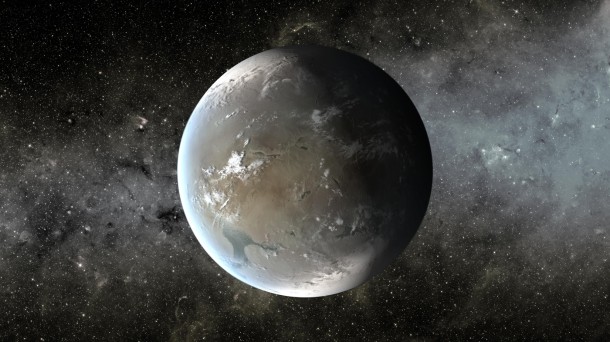 The artist's concept depicts Kepler-62f, a super-Earth-size planet in the habitable zone of a star smaller and cooler than the sun, located about 1,200 light-years from Earth in the constellation Lyra. Credit: NASA/Ames/JPL-Caltech The artist's concept depicts Kepler-62f, a super-Earth-size planet in the habitable zone of a star smaller and cooler than the sun, located about 1,200 light-years from Earth in the constellation Lyra. Credit: NASA/Ames/JPL-Caltech