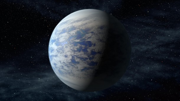 The artist's concept depicts Kepler-69c, a super-Earth-size planet in the habitable zone of a star like our sun, located about 2,700 light-years from Earth in the constellation Cygnus. Credit: NASA/Ames/JPL-Caltech The artist's concept depicts Kepler-69c, a super-Earth-size planet in the habitable zone of a star like our sun, located about 2,700 light-years from Earth in the constellation Cygnus. Credit: NASA/Ames/JPL-Caltech