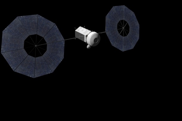 An artist concept offers a notional view of what a spacecraft built to capture an asteroid would look like. Image credit: NASA An artist concept offers a notional view of what a spacecraft built to capture an asteroid would look like. Image credit: NASA