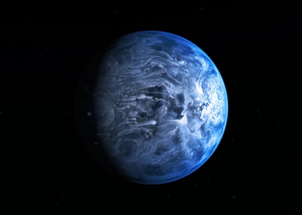 This illustration shows HD 189733b, a huge gas giant that orbits very close to its host star HD 189733. Credit: NASA, ESA, M. Kornmesser This illustration shows HD 189733b, a huge gas giant that orbits very close to its host star HD 189733. Credit: NASA, ESA, M. Kornmesser