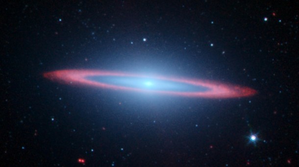 NASA's Spitzer Space Telescope set its infrared eyes on one of the most famous objects in the sky, Messier 104, also called the Sombrero galaxy. Image credit: NASA/JPL-Caltech/University of Arizona NASA's Spitzer Space Telescope set its infrared eyes on one of the most famous objects in the sky, Messier 104, also called the Sombrero galaxy. Image credit: NASA/JPL-Caltech/University of Arizona