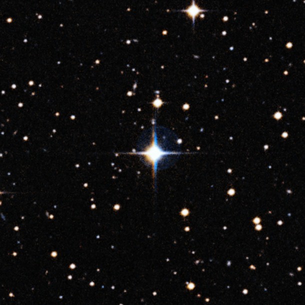 This image shows solar twin HIP 102152, a star located 250 light-years from Earth in the constellation of Capricornus (The Sea Goat). Credit: ESO/Digitized Sky Survey 2. Acknowledgement: Davide De Martin This image shows solar twin HIP 102152, a star located 250 light-years from Earth in the constellation of Capricornus (The Sea Goat). Credit: ESO/Digitized Sky Survey 2. Acknowledgement: Davide De Martin