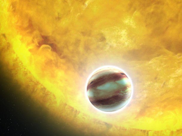 This is an artist's concept of a hot-Jupiter exoplanet transiting its star. Image Credit: NASA/ESA/G. Bacon (STScI) This is an artist's concept of a hot-Jupiter exoplanet transiting its star. Image Credit: NASA/ESA/G. Bacon (STScI)