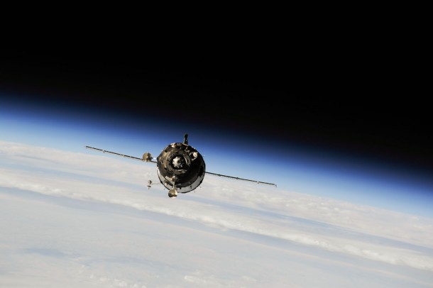 The Soyuz TMA-10M spacecraft approaches the International Space Station, carrying Expedition 37 Soyuz Commander Oleg Kotov, NASA Flight Engineer Michael Hopkins and Russian Flight Engineer Sergey Ryazanskiy. Image Credit: NASA The Soyuz TMA-10M spacecraft approaches the International Space Station, carrying Expedition 37 Soyuz Commander Oleg Kotov, NASA Flight Engineer Michael Hopkins and Russian Flight Engineer Sergey Ryazanskiy. Image Credit: NASA