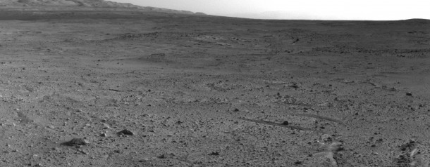 NASA's Mars rover Curiosity captured this view using its Navigation Camera (Navcam) after reaching the top of a rise called "Panorama Point" with a drive during the 388th Martian day, or sol, of the rover's work on Mars (Sept. 8, 2013). Image Credit: NASA/JPL-Caltech NASA's Mars rover Curiosity captured this view using its Navigation Camera (Navcam) after reaching the top of a rise called "Panorama Point" with a drive during the 388th Martian day, or sol, of the rover's work on Mars (Sept. 8, 2013). Image Credit: NASA/JPL-Caltech