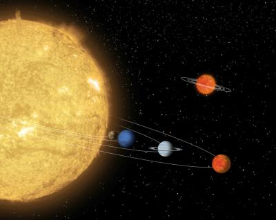 The smallest of several planets in the 55 Cancri system, the former "diamond planet" is seen orbiting its host star at very close range in this artist's impression. A nearby brown dwarf with its own "miniature" planetary system is pictured as well. Credit: NASA/JPL-Caltech The smallest of several planets in the 55 Cancri system, the former "diamond planet" is seen orbiting its host star at very close range in this artist's impression. A nearby brown dwarf with its own "miniature" planetary system is pictured as well. Credit: NASA/JPL-Caltech