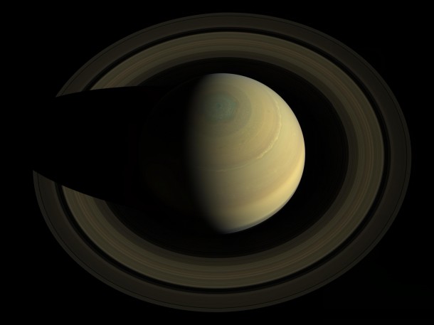 A swing high above Saturn by NASA's Cassini spacecraft revealed this stately view of the golden-hued planet and its main rings. The view is in natural color, as human eyes would have seen it. Image credit: NASA/JPL-Caltech/SSI/Cornell A swing high above Saturn by NASA's Cassini spacecraft revealed this stately view of the golden-hued planet and its main rings. The view is in natural color, as human eyes would have seen it. Image credit: NASA/JPL-Caltech/SSI/Cornell