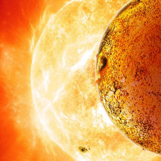 An artist's conception of Kepler-78b orbiting its parent star once every 8.5 hours. Credit: David A. Aguilar (CfA) An artist's conception of Kepler-78b orbiting its parent star once every 8.5 hours. Credit: David A. Aguilar (CfA)