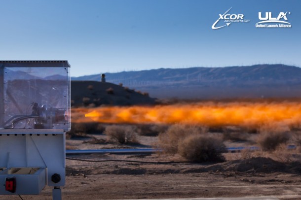 The XCOR XR-5H25 engine was hot fired for the first time at the XCOR test site located on the Mojave Air & Space Port in Mojave, California (photo: Mike Massee / XCOR) The XCOR XR-5H25 engine was hot fired for the first time at the XCOR test site located on the Mojave Air & Space Port in Mojave, California (photo: Mike Massee / XCOR)