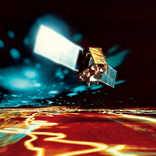 In-orbit configuration of ESA's OTS-2 telecom satellite. Launched 12 May 1978, the highly successful OTS-2 was not retired from geostationary orbit until January 1991. ESA's Orbital Test Satellite (OTS) project demonstrated technologies and techniques for a new generation of telecommunications satellites, leading directly to the ECS and Marecs designs. OTS. Copyright ESA