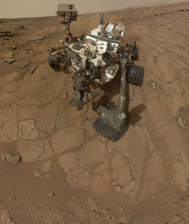 This self-portrait of NASA's Mars rover Curiosity combines 66 exposures taken by the rover's Mars Hand Lens Imager (MAHLI) during the 177th Martian day, or sol, of Curiosity's work on Mars (Feb. 3, 2013). Image Credit: NASA/JPL-Caltech/MSSS This self-portrait of NASA's Mars rover Curiosity combines 66 exposures taken by the rover's Mars Hand Lens Imager (MAHLI) during the 177th Martian day, or sol, of Curiosity's work on Mars (Feb. 3, 2013). Image Credit: NASA/JPL-Caltech/MSSS