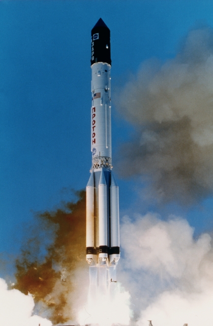 Zarya, the first component of the International Space Station, launches flawlessly at 1:40 a.m. EST on November 20, 1998, from Kazahkstan. Image Credit: NASA Zarya, the first component of the International Space Station, launches flawlessly at 1:40 a.m. EST on November 20, 1998, from Kazahkstan. Image Credit: NASA