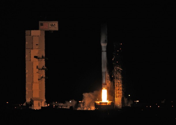 A United Launch Alliance Atlas V rocket carrying a National Reconnaissance Office payload launches here Dec. 6, 2013. The rocket launched at 11:14:30 PST from Space Launch Complex-3 by Team Vandenberg. (U.S. Air Force photo/Michael Peterson) A United Launch Alliance Atlas V rocket carrying a National Reconnaissance Office payload launches here Dec. 6, 2013. The rocket launched at 11:14:30 PST from Space Launch Complex-3 by Team Vandenberg. (U.S. Air Force photo/Michael Peterson)