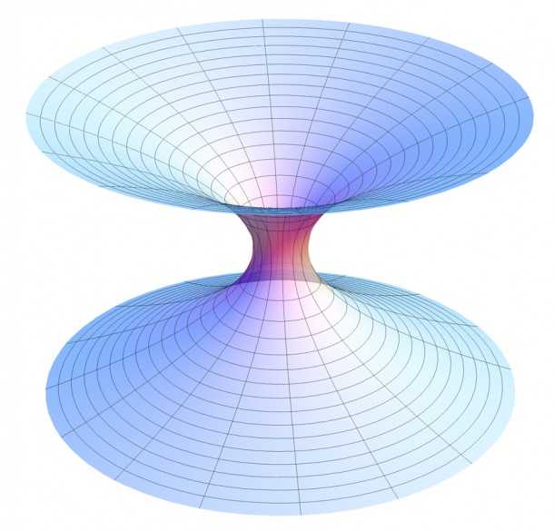 A diagram of a wormhole, a hypothetical "shortcut" through the universe, where its two ends are each in separate points in spacetime. photo: wikipedia A diagram of a wormhole, a hypothetical "shortcut" through the universe, where its two ends are each in separate points in spacetime. photo: wikipedia