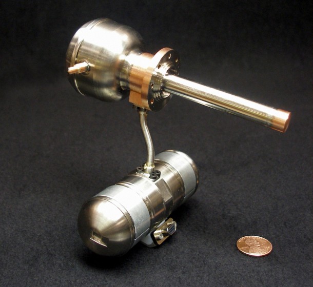 Weighing just over 11 ounces, and less than four inches long in greatest dimension, the microcryocooler is expected to have an operating life of 10 years or more. Copyright: Lockheed Martin Weighing just over 11 ounces, and less than four inches long in greatest dimension, the microcryocooler is expected to have an operating life of 10 years or more. Copyright: Lockheed Martin