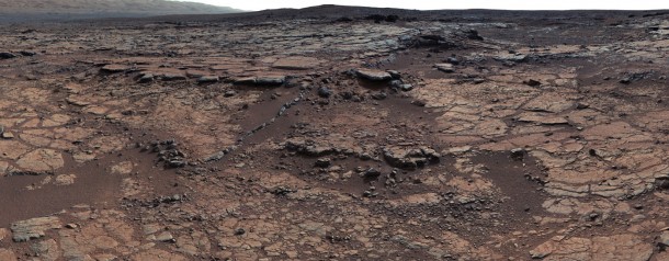 This mosaic of images from Curiosity's Mast Camera (Mastcam) shows geological members of the Yellowknife Bay formation, and the sites where Curiosity drilled into the lowest-lying member, called Sheepbed, at targets "John Klein" and "Cumberland." Image credit: NASA/JPL-Caltech/MSSS This mosaic of images from Curiosity's Mast Camera (Mastcam) shows geological members of the Yellowknife Bay formation, and the sites where Curiosity drilled into the lowest-lying member, called Sheepbed, at targets "John Klein" and "Cumberland." Image credit: NASA/JPL-Caltech/MSSS