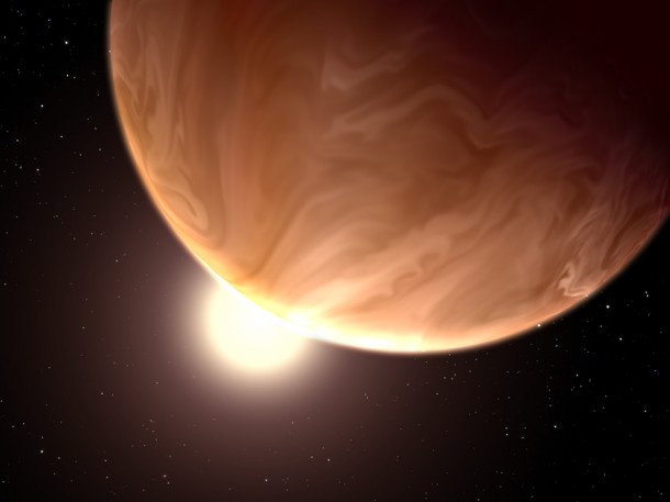 Artist's interpretation of a cloudy exoplanet. Image Credit: Courtesy Space Telescope Science Instutute Artist's interpretation of a cloudy exoplanet. Image Credit: Courtesy Space Telescope Science Instutute