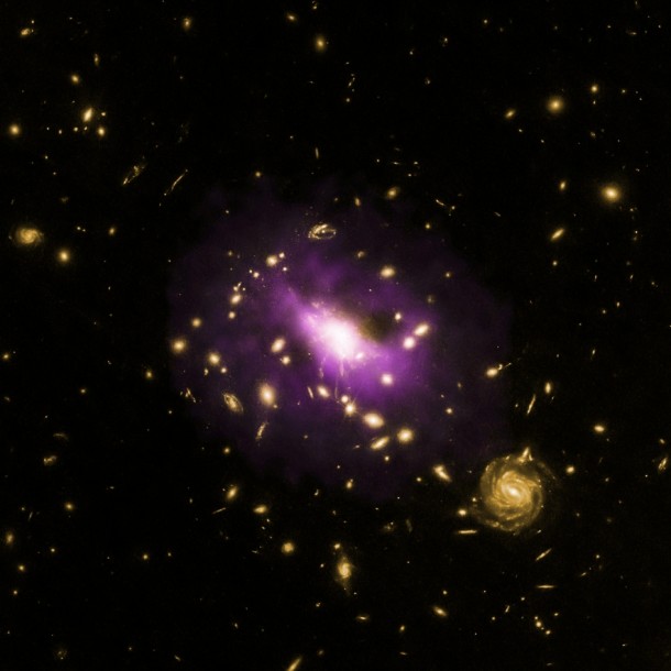 Image credit: X-ray: NASA/CXC/Stanford/J.Hlavacek-Larrondo et al, Optical: NASA/ESA/STScI/M.Postman & CLASH team Image credit: X-ray: NASA/CXC/Stanford/J.Hlavacek-Larrondo et al, Optical: NASA/ESA/STScI/M.Postman & CLASH team