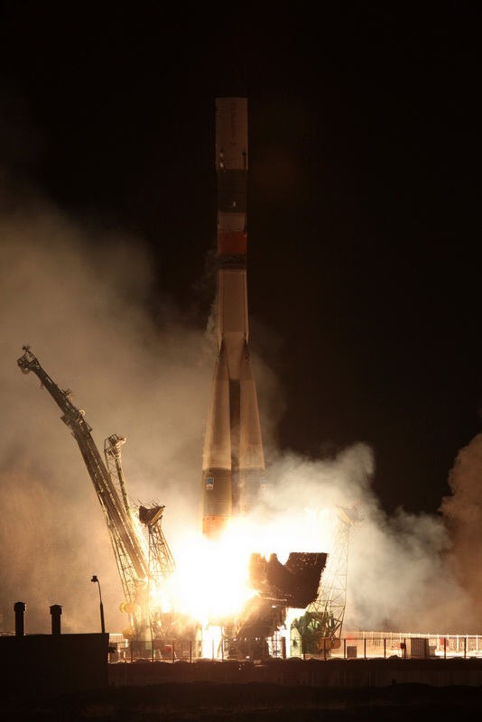 The ISS Progress 54 resupply spacecraft launches from the Baikonur Cosmodrome in Kazakhstan to begin a 6-hour journey to the International Space Station. Image Credit: Roscosmos The ISS Progress 54 resupply spacecraft launches from the Baikonur Cosmodrome in Kazakhstan to begin a 6-hour journey to the International Space Station. Image Credit: Roscosmos