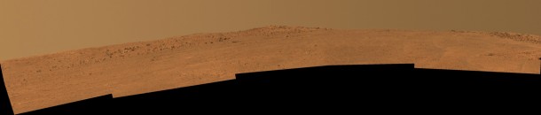 Opportunity is "McClure-Beverlin Escarpment," informally named for Jack Beverlin and Bill McClure, engineers who on Feb. 14, 1969, risked their lives to save NASA's second successful Mars mission, Mariner 6, on its launch pad. Image Credit: NASA/JPL-Caltech/Cornell Univ./Arizona State Univ. Opportunity is "McClure-Beverlin Escarpment," informally named for Jack Beverlin and Bill McClure, engineers who on Feb. 14, 1969, risked their lives to save NASA's second successful Mars mission, Mariner 6, on its launch pad. Image Credit: NASA/JPL-Caltech/Cornell Univ./Arizona State Univ.