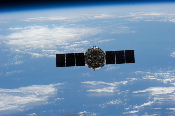 The Orbital Sciences Corporation's Cygnus spacecraft begins its relative separation from the International Space Station after several weeks at the station Image Credit: NASA The Orbital Sciences Corporation's Cygnus spacecraft begins its relative separation from the International Space Station after several weeks at the station Image Credit: NASA