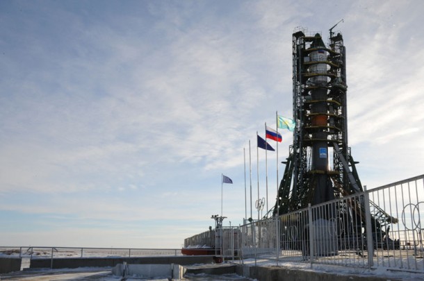 The ISS Progress 54 cargo craft awaits its launch from the Baikonur Cosmodrome in Kazakhstan. Image Credit: Russian Federal Space Agency The ISS Progress 54 cargo craft awaits its launch from the Baikonur Cosmodrome in Kazakhstan. Image Credit: Russian Federal Space Agency