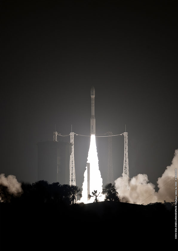 Tonight’s flight was the third mission performed by Arianespace’s light-lift Vega, which is operated along with the medium-lift Soyuz and heavyweight Ariane 5. Tonight’s flight was the third mission performed by Arianespace’s light-lift Vega, which is operated along with the medium-lift Soyuz and heavyweight Ariane 5.