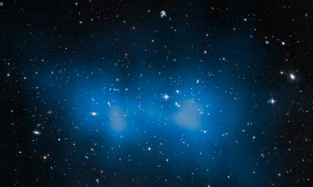 This is a Hubble image of the most massive cluster of galaxies ever seen to exist when the universe was just half its current age of 13.8 billion years. The cluster contains several hundred galaxies. Image Credit: NASA, ESA, and J. Jee (University of California, Davis) This is a Hubble image of the most massive cluster of galaxies ever seen to exist when the universe was just half its current age of 13.8 billion years. The cluster contains several hundred galaxies. Image Credit: NASA, ESA, and J. Jee (University of California, Davis)