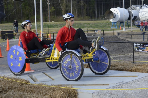 Second place, high school race: Vocational High School Teodora Aguilar Mora in Yabucoa, Puerto Rico, Team 2. Image Credit: NASA/MSFC/Fred Deaton Second place, high school race: Vocational High School Teodora Aguilar Mora in Yabucoa, Puerto Rico, Team 2. Image Credit: NASA/MSFC/Fred Deaton