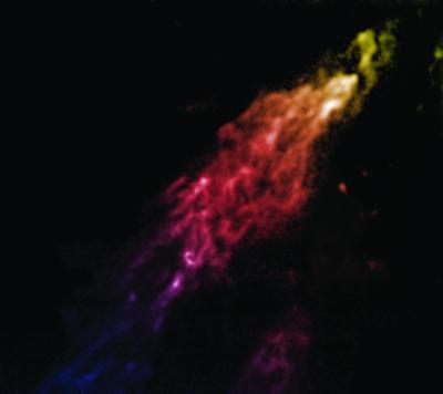 This is a false-color image of the Smith Cloud made with data from the Green Bank Telescope (GBT). Credit: NRAO/AUI/NSF This is a false-color image of the Smith Cloud made with data from the Green Bank Telescope (GBT). Credit: NRAO/AUI/NSF